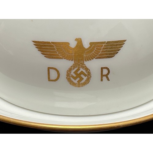 4248 - WW2 Third Reich Hermann Göring Nymphenburg Porcelain Domed Lidded Butter Dish From His Personal Deut... 