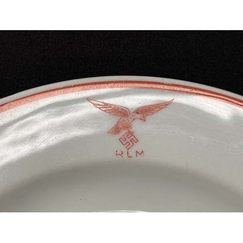 4253 - WW2 Third Reich Reichsluftfahrtministerium RLM Side Dishes x 3. 19cm in diameter. All maker marked 