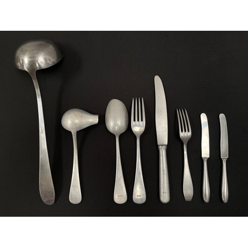 4254 - WW2 Third Reich Luftwaffe marked Cutlery. 8 items to include two ladels, one spoon, two forks and th... 