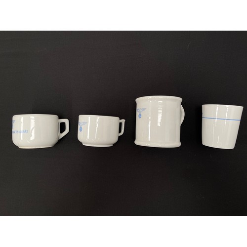 4258 - WW2 Third Reich Norwegian made German  Hospital China. Four mugs and one beaker. One marked 