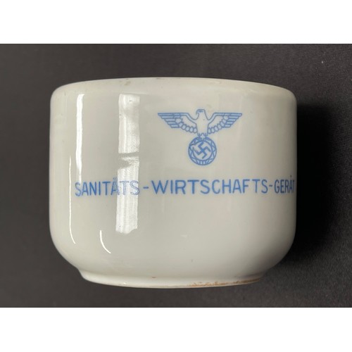 4258 - WW2 Third Reich Norwegian made German  Hospital China. Four mugs and one beaker. One marked 