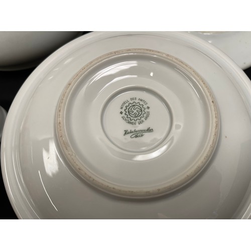 4262 - WW2 Third Reich Kriegsmarine Tableware Collection comprising of 13 items: bowls, Soup Tureen, mug, c... 