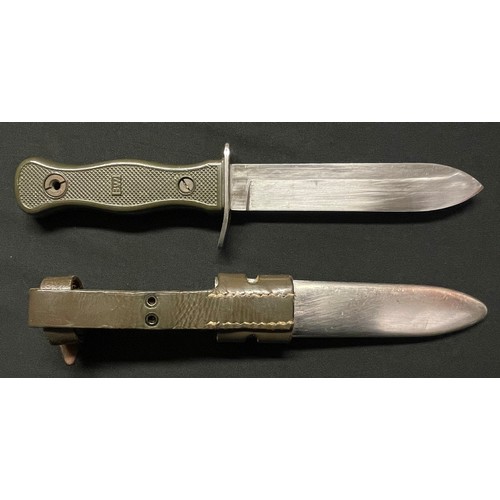 4266 - West German Bundeswehr Fighting Knife with single edged blade 135mm in length, maker marked and date... 