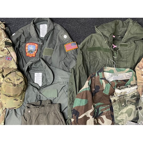 4271 - Post War US Army and British Army Uniforms to include: Smock, Combat, Windproof MTP with RAF Regimen... 