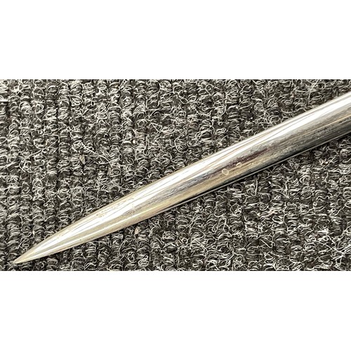 4274 - ERII dress sword by Wilkinson, London with straight double edged blade 81cm in length, engraved and ... 