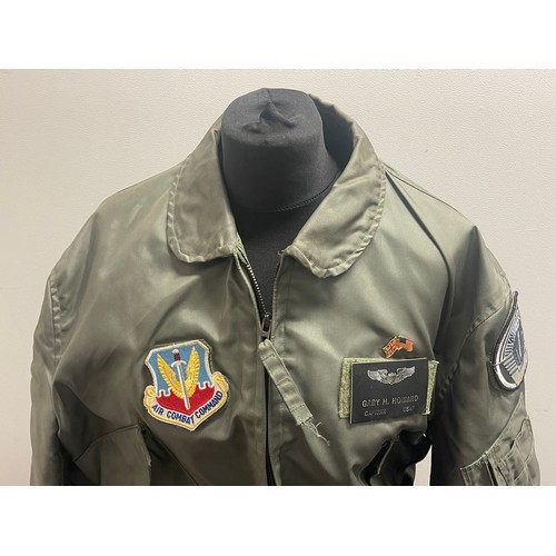 4278 - USAF Jacket, Flyers, Mens, Summer Type CWU -36P. Large size, 42-44 inch chest. Complete with insigni... 