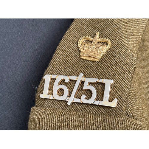 4290 - British 16th/5th Lancers Majors Service Dress uniform named to Major Adrian Franklin Boddy and dated... 