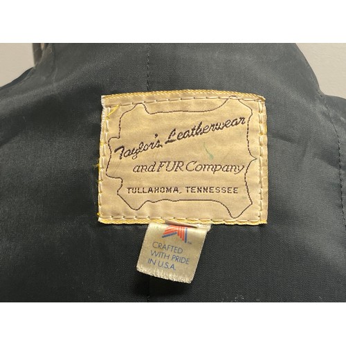 4306 - US Police Palm Beach County Sherrifs Dept Brown Motorcyclists Leather jacket. Size 42 chest. Five in... 