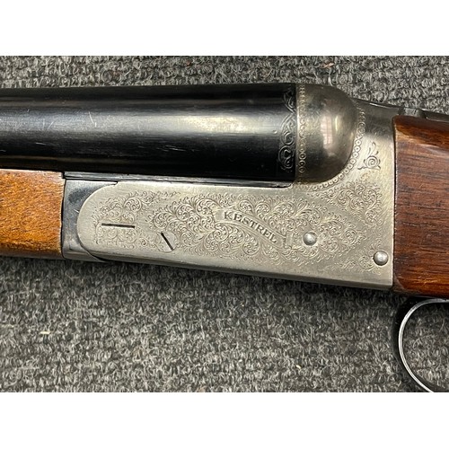 4311 - 12 Bore Kestrel Side by Side Shotgun serial number 265659 with 696mm long barrels. Non ejector. Doub... 