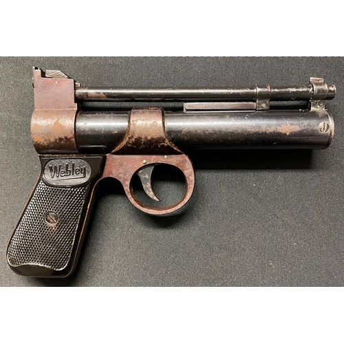 4315 - Webley Junior .177 Air Pistol complete in original box. 156mm long barrel. Serial number 1334. Worki... 