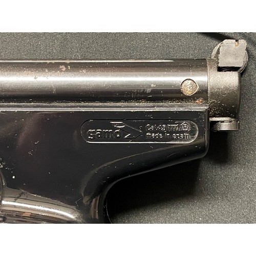 4318 - Gamo .177 cal Target Air Pistol serial number 768221 with 82mm long barrel.  Working order. Overall ... 