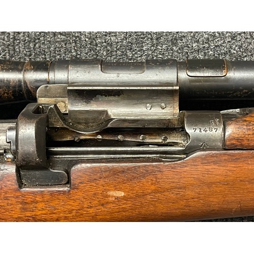 4330 - Deactivated WW1 British SMLE MKIII* Sniper Rifle serial number 71487. BSA maker marked and dated 191... 