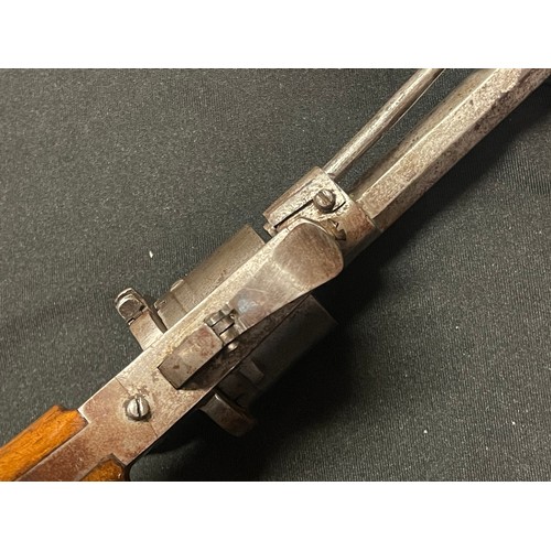 4333 - Belgian made Pinfire Revolver with 85mm long barrel. Bore approx. 7mm. No serial number. Folding tri... 