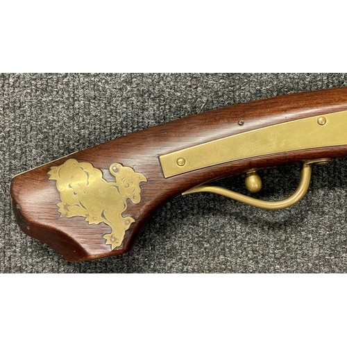 4335 - Japanese Samurai Matchlock Musket with decorated octagonal barrel 767mm in length. Bore approx. 12mm... 