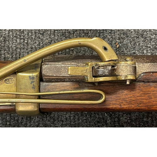 4335 - Japanese Samurai Matchlock Musket with decorated octagonal barrel 767mm in length. Bore approx. 12mm... 