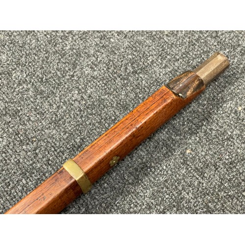 4335 - Japanese Samurai Matchlock Musket with decorated octagonal barrel 767mm in length. Bore approx. 12mm... 