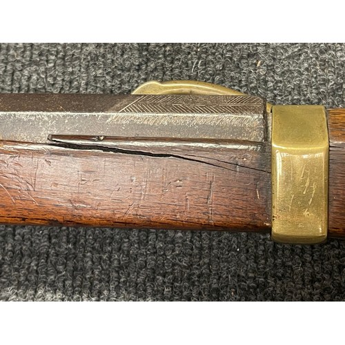 4335 - Japanese Samurai Matchlock Musket with decorated octagonal barrel 767mm in length. Bore approx. 12mm... 