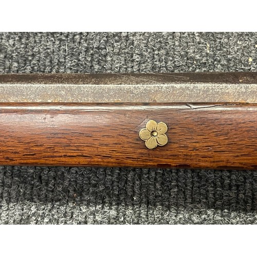 4335 - Japanese Samurai Matchlock Musket with decorated octagonal barrel 767mm in length. Bore approx. 12mm... 