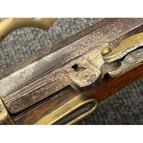 4335 - Japanese Samurai Matchlock Musket with decorated octagonal barrel 767mm in length. Bore approx. 12mm... 