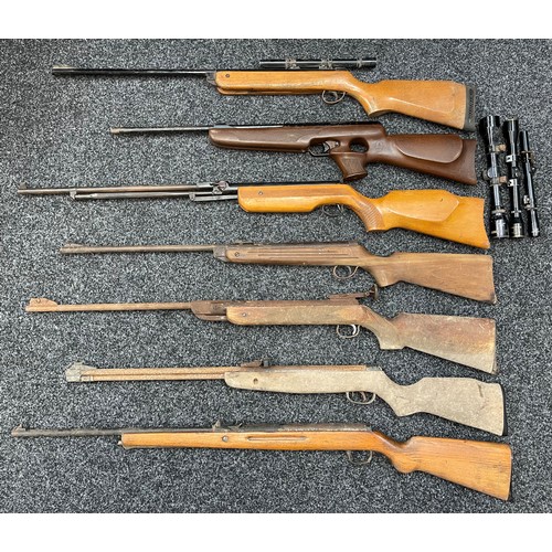 4339 - A collection of seven different Air Rifles all in non working order and for spares or repairs only. ... 