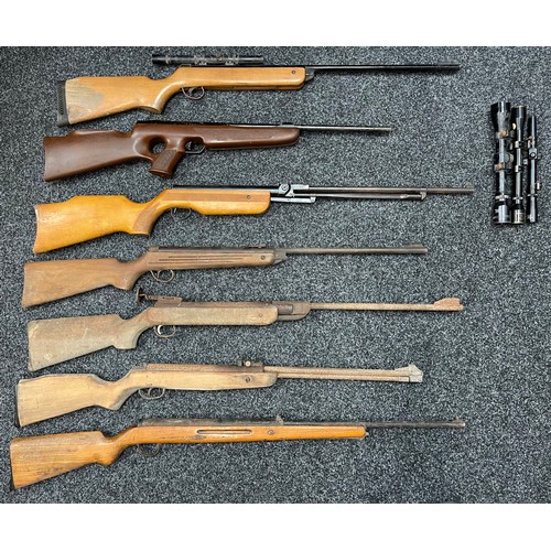 4339 - A collection of seven different Air Rifles all in non working order and for spares or repairs only. ... 