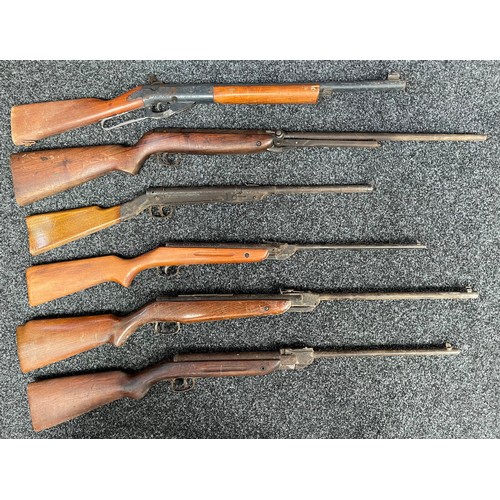 4340 - A collection of six different Air Rifles. Webley & Scott x 2, Polish Predom-Lucznik, EMGE no rear si... 