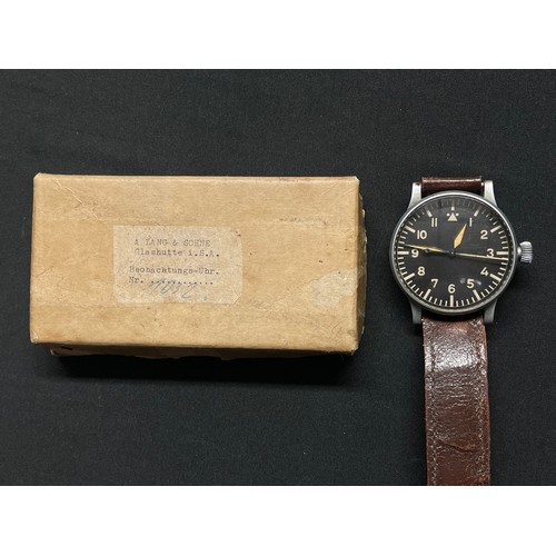 4347 - Reproduction Luftwaffe B Uhr Beobachtungs-uhren Navigators Wrist Watch Baumaster A. Complete with br... 