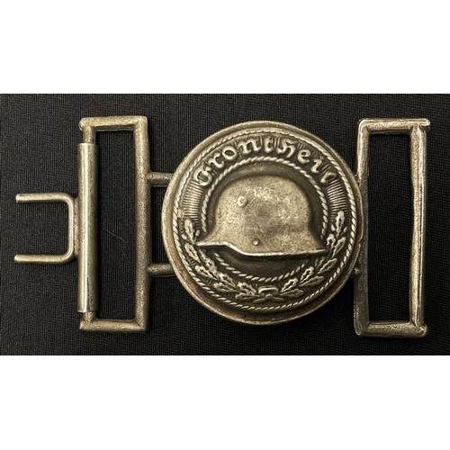 4361 - Reproduction Luftwaffe Officers Belt and Buckle. Alloy two part construction buckle, marked 