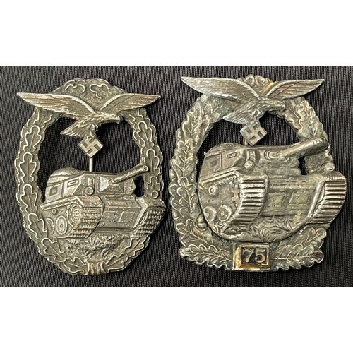 4367 - Reproduction Luftwaffe Fallschirmjager badge and clasp,  Luftwaffe Flak badge, Luftwaffe Panzer Assa... 