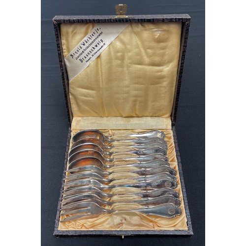 4375 - Reproduction SS Cased Cutlery comprising one set of 6 Spoons, one set of 6 Forks & Spoons and one se... 