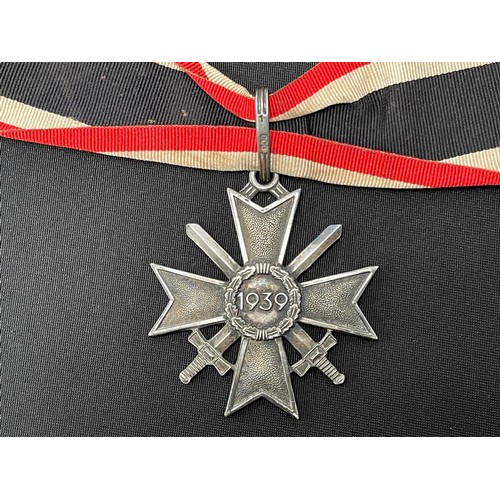 4382 - Reproduction Knights Cross of the War Merit Cross with Swords complete with ribbon and elastic neck ... 