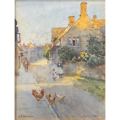 625 - George Frank Nicholls (1885 - 1937)
 Chipping Camden
signed, titled, watercolour, 29cm x 22cm;  anot... 