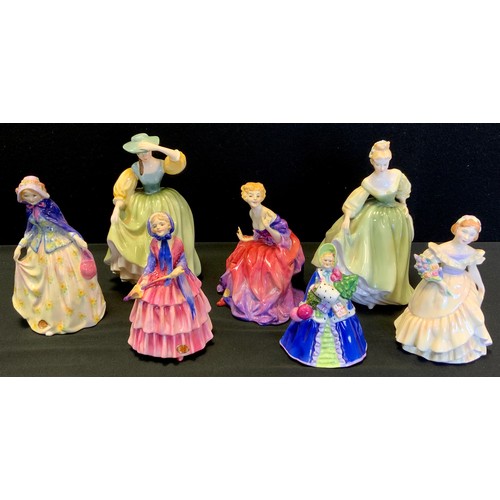 174 - Royal Doulton figures - early figures including; Jennifer HN1484, Biddy RdNo760270, Lady Fayre HN126... 