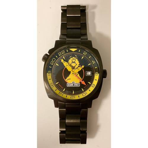 1005 - Bamford London - a Sesame Street Big Bird limited edition wristwatch,  16/20, two tone black and red... 