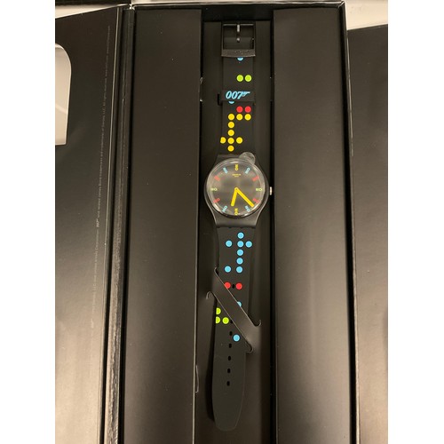 1060 - Swatch - the 2020 James Bond Collection Wristwatches,  GZ328 Licence To Kill;  GZ340 Casino Royale 2... 