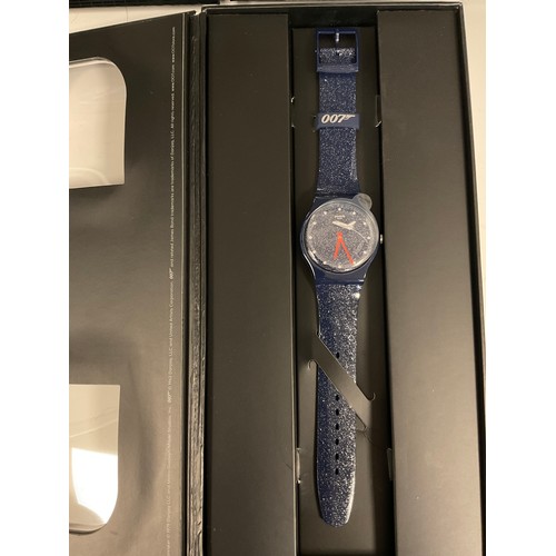 1060 - Swatch - the 2020 James Bond Collection Wristwatches,  GZ328 Licence To Kill;  GZ340 Casino Royale 2... 