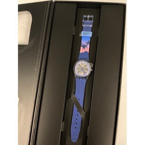 1060 - Swatch - the 2020 James Bond Collection Wristwatches,  GZ328 Licence To Kill;  GZ340 Casino Royale 2... 