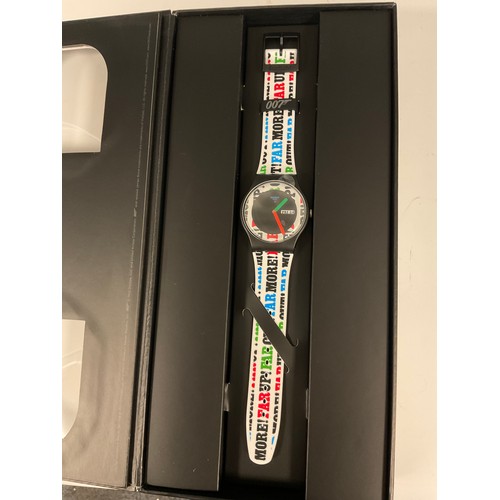 1060 - Swatch - the 2020 James Bond Collection Wristwatches,  GZ328 Licence To Kill;  GZ340 Casino Royale 2... 