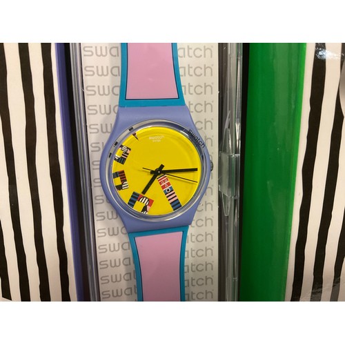 1067 - Swatch - Mickey Blanc Sur Noir, Keith Haring, SUOZ337;  three Joanne Tatham & Tom O'Sullivan collect... 