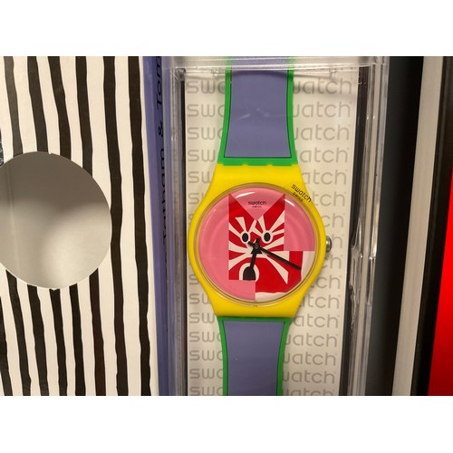 1067 - Swatch - Mickey Blanc Sur Noir, Keith Haring, SUOZ337;  three Joanne Tatham & Tom O'Sullivan collect... 