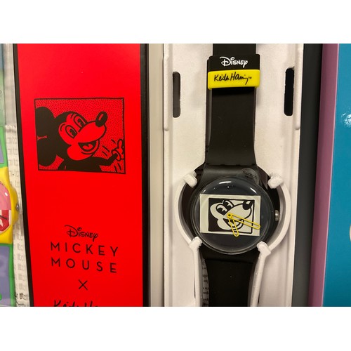 1067 - Swatch - Mickey Blanc Sur Noir, Keith Haring, SUOZ337;  three Joanne Tatham & Tom O'Sullivan collect... 