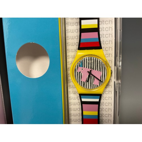 1067 - Swatch - Mickey Blanc Sur Noir, Keith Haring, SUOZ337;  three Joanne Tatham & Tom O'Sullivan collect... 