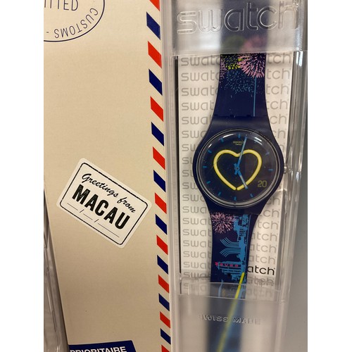 1069 - Swatch  - six Destination Special wristwatches, Edo Nights, GZ315;  Sam-Lor, SUOZ284;  1535 Broadway... 