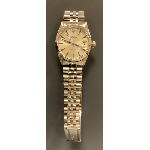 1079 - Rolex - 6466 Oysterdate Precision, 30mm stainless steel case, sun burst dial, arrow and baton regist... 