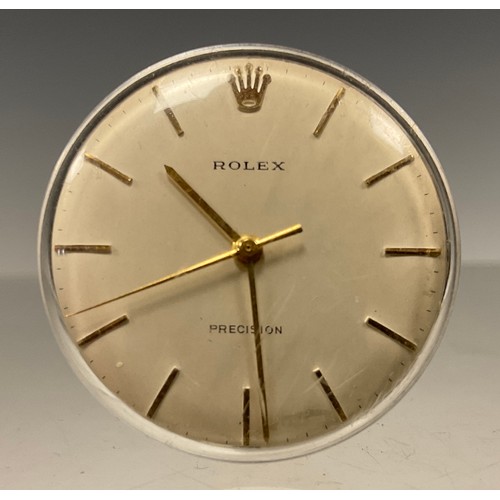 1121 - Rolex - vintage Precision spare dial, hand, movement, silver dial,  block baton markers, gilt hands,... 