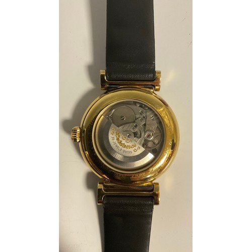 1034 - Hebdomas - a 925 silver gilt cased dress wristwatch, marked 4002 La Chaux - De-Fands, plaque on G 20... 