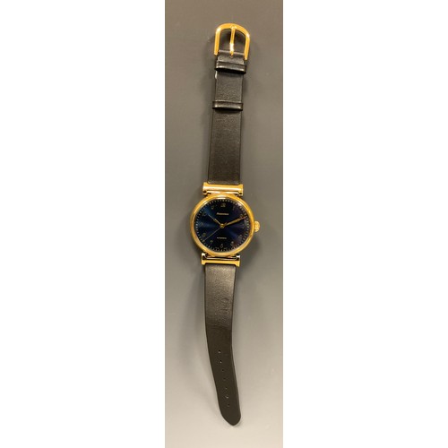 1011 - Hebdomas - a 925 silver gilt cased dress wristwatch, marked 4002 La Chaux - De-Fands, plaque on G 20... 