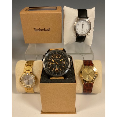 1151 - Watches - a modern Timberland Campton quartz wristwatch;  others Klik radio controlled wristwatch, w... 