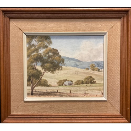 480 - Beryl Guthrie (Australian, bn. 1929) 
Landscape, New South Wales,  
signed, oil on board, 20cm x 24.... 