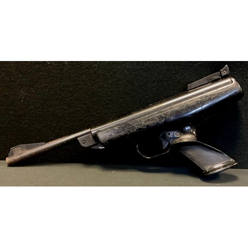 505 - A BSA Scorpion pistol, chequered black hard plastic grip